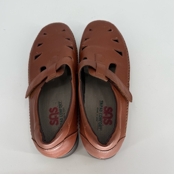 SAS Women's Roamer Shoes Brown Slip On Loafer Brown Fisherman Mary Janes Size 9 - Picture 2 of 6